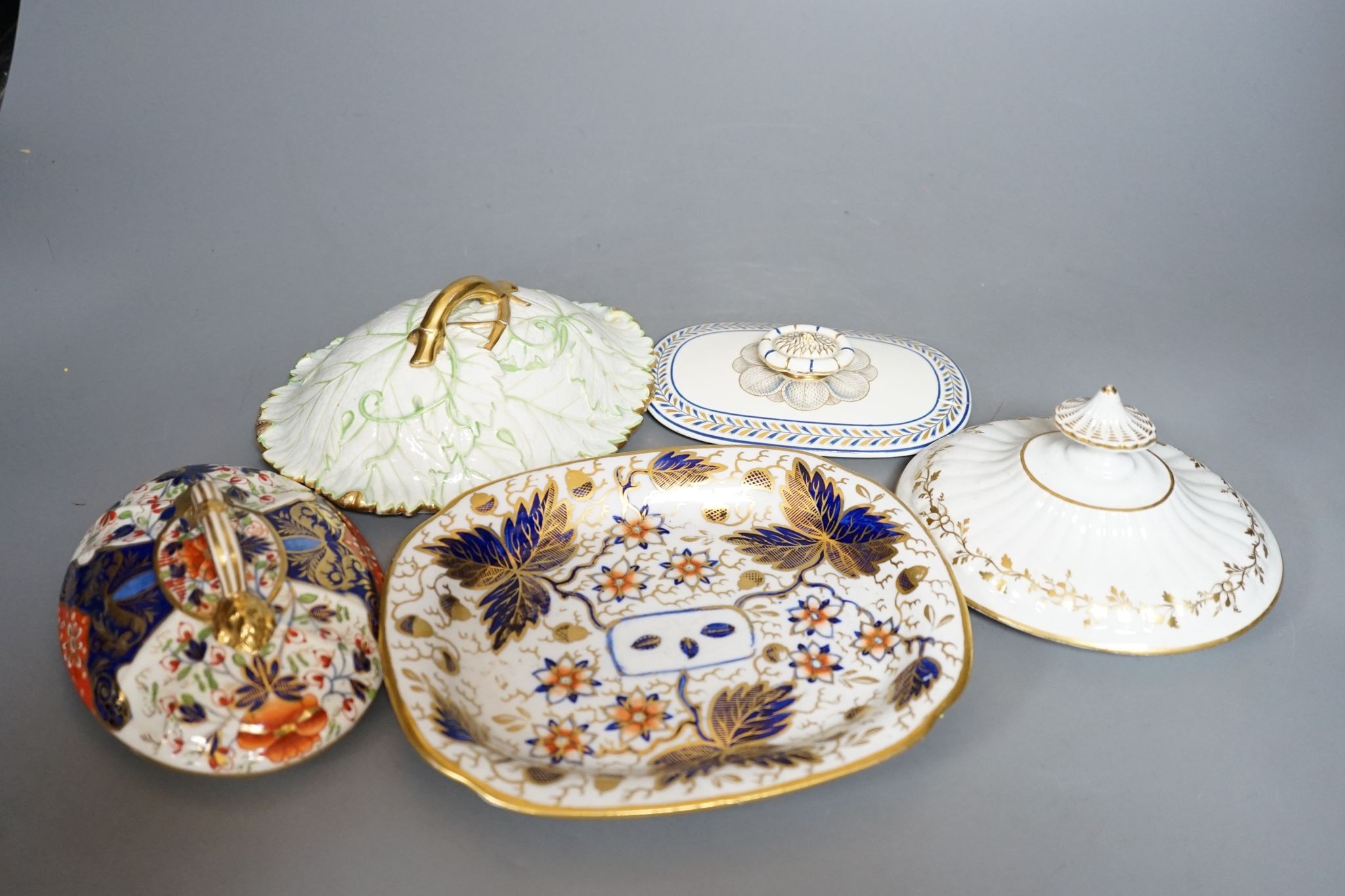 A mixed collection of porcelain covers